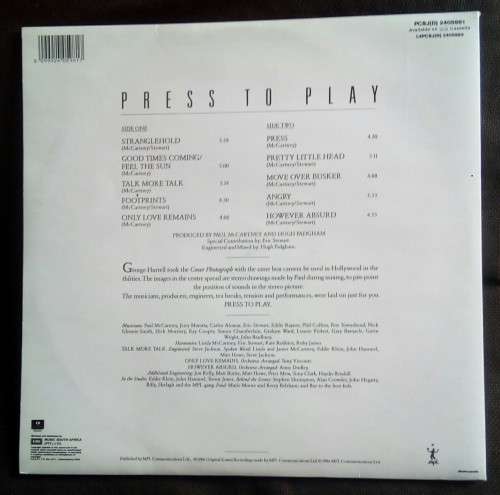Paul McCartney - Press To Play LP Vinyl Record