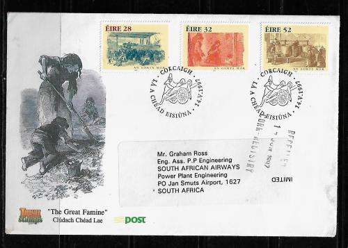 Republic of Ireland - 1997 The Great Famine FDC Posted to Jan Smuts Airport. South Africa