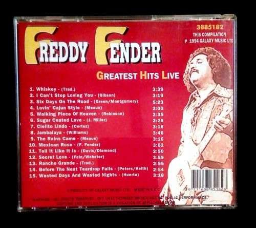 Freddy Fender Greatest Hits Live (CD)