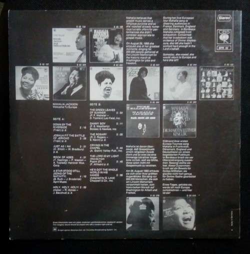Mahalia Jackson - Welcome To Europe LP Vinyl Record - Germany Pressing