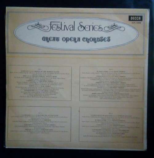 Great Opera Choruses Double LP Vinyl Record Set
