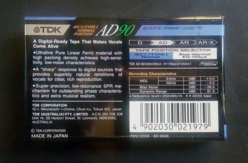 TDK -  AD 90 Blank Cassette Tape
