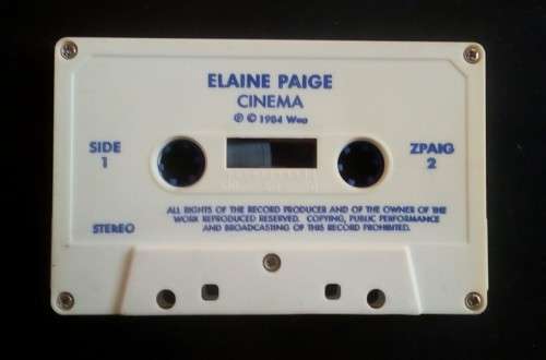Elaine Paige - Cinema Cassette Tape