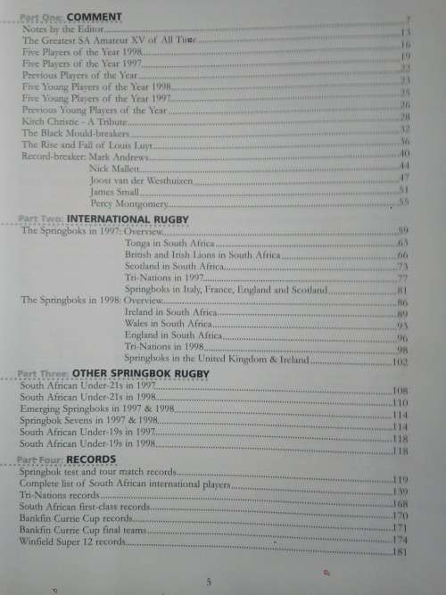 1999 SA Rugby Annual