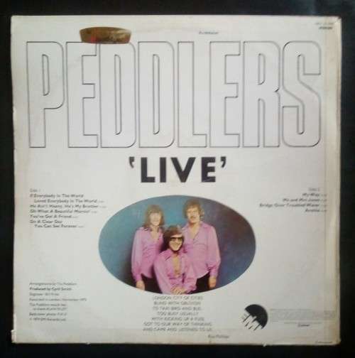The Peddlers - `Live` LP Vinyl Record