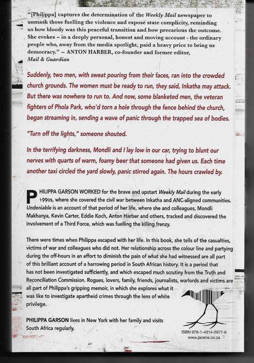 Undeniable - Memoir of A Covert War by Philippa Garson