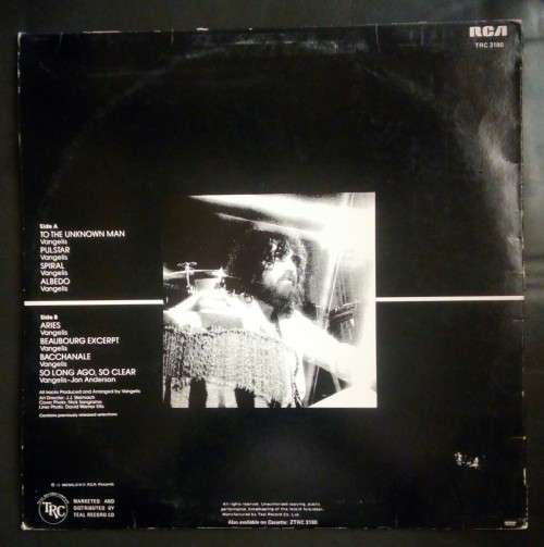 Vangelis - To The Unknown Man LP Vinyl Record