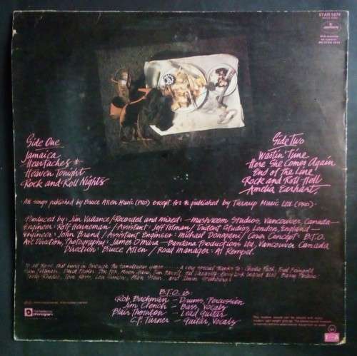 B.T.O. - Rock n` Roll Nights LP Vinyl Record - Zimbabwe Pressing