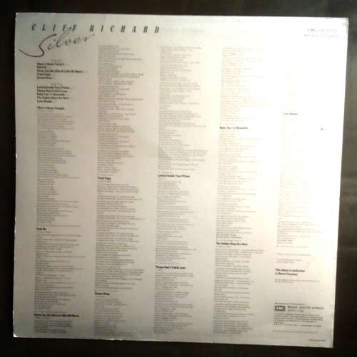 Cliff Richard - Silver LP Vinyl Record