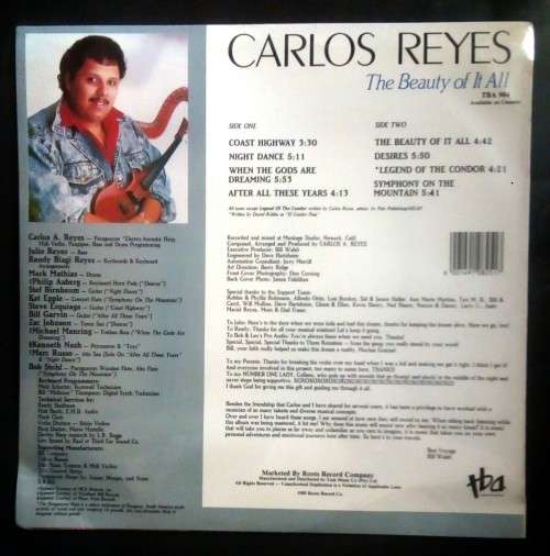 Carlos Reyes - The Beauty of It All LP Vinyl Record (New & Sealed)