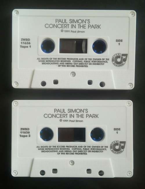 Paul Simon - Concert In The Park Double Cassette Tape Set