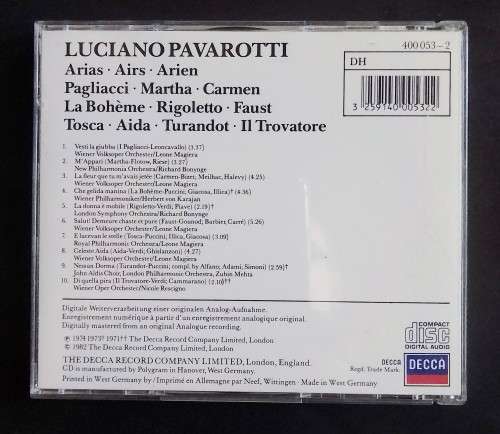 Luciano Pavarotti - Arias · Airs · Arien (CD)