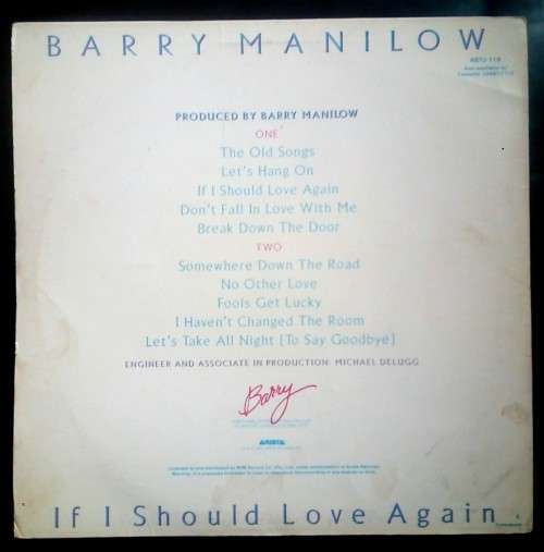 Barry Manilow - If I Should Love Again LP Vinyl Record