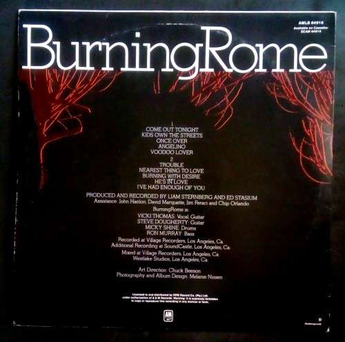 Burning Rome - Burning Rome LP Vinyl Record