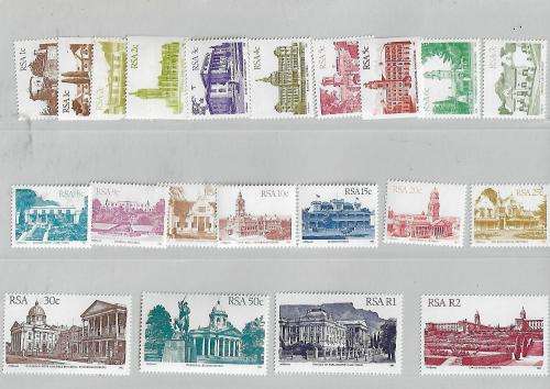 South Africa - 1982 4th Definitive Issue Full Set of 21 Stamps Including Coils MNH
