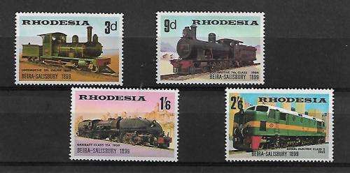 Rhodesia - 1969 70th anniversary of opening of Beira - Salisbury Railway Full Set of 4 Stamps MNH
