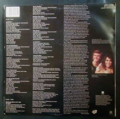 Carpenters - Lovelines LP Vinyl Record