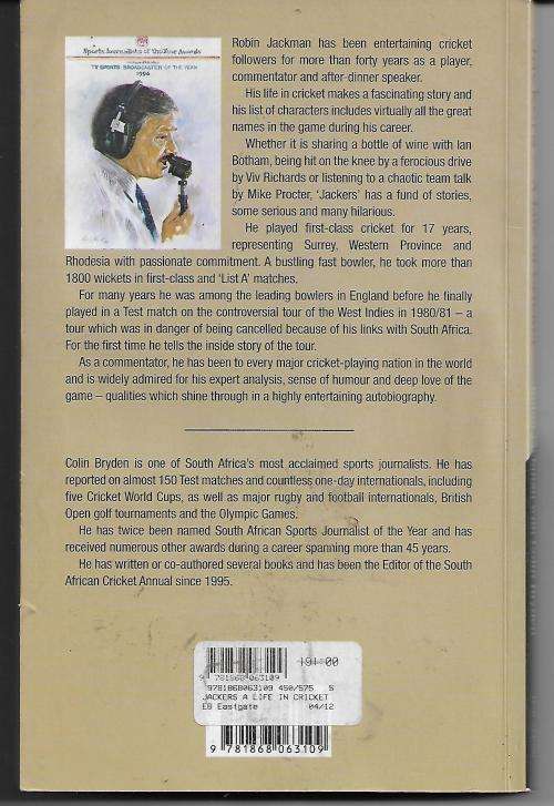 Jackers - A Life in Cricket by Robin Jackman with Colin Bryden