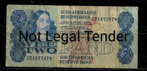 South Africa R2.00 Bank Note - Good Used