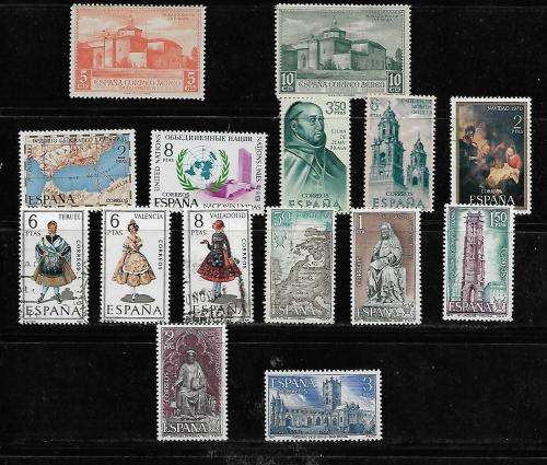 Spain - Collection of 15 Stamps - MH and Fine Used