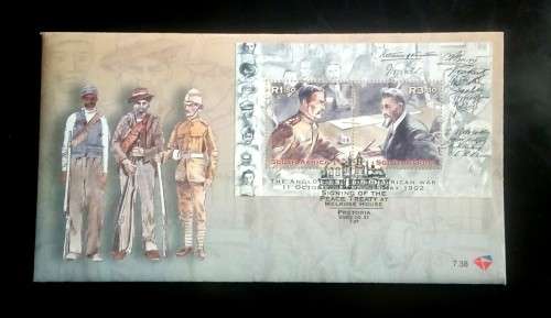 South Africa - 2002  Anglo-Boer War Miniature Sheet FDC 7.38