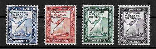 Zanzibar -1944 Bicentenary of Al Busaid Dynasty Full Set - MH