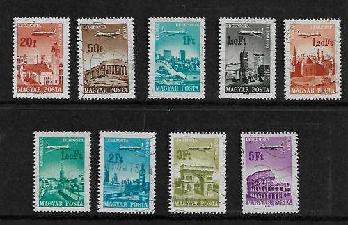 Hungary - 1966 Cities Served by Hungarian Airlines - VFU