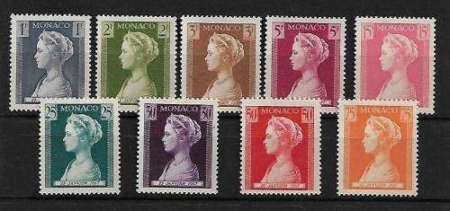 Monaco - 1957 Princesse Grace Full Set - MH