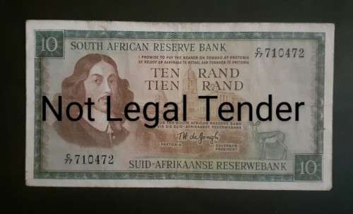 South Africa - Ten Rand TW de Jongh Bank Note - AU