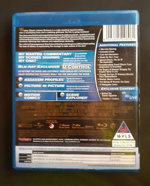 Wanted - James McAvoy and Morgan Freeman (Blu-ray)