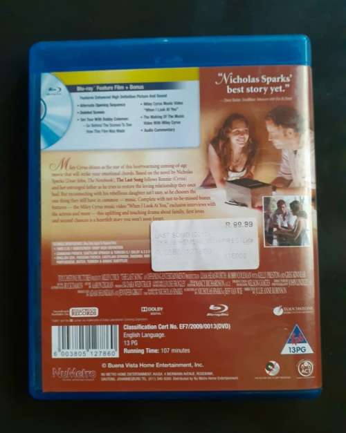 The Last Song - Miley Cyrus and Liam Hemsworth (Blu-ray)