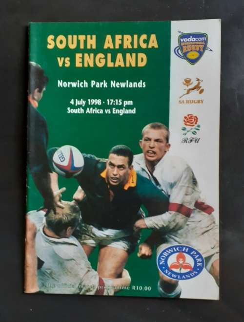 South Africa vs England 1998 Test Match Programme