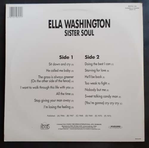 Ella Wshington - Sister Soul LP Vinyl Record