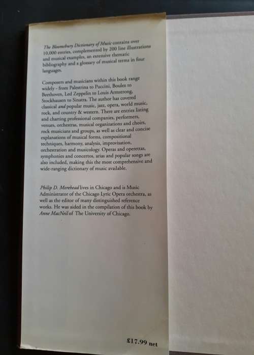 Bloomsbury Dictionary of Music - From Dvorak to Dylan, Machaut to Motown by Philip D. Morehead