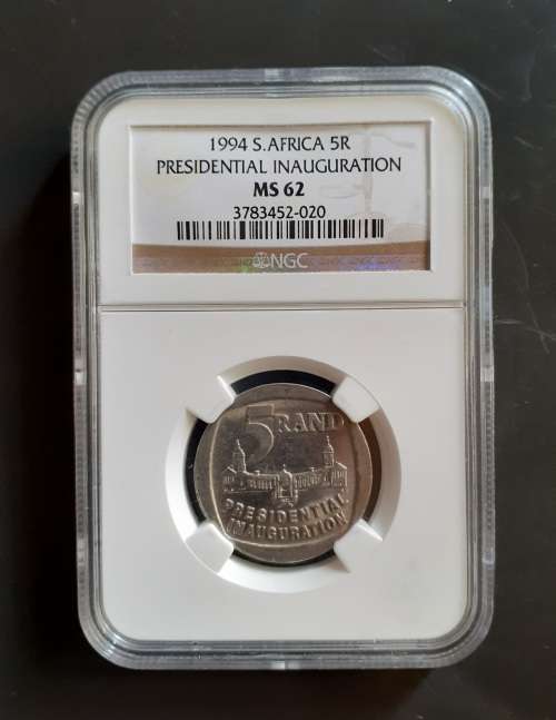1994 Presidential Inauguration R5 Coin NGC Graded MS62