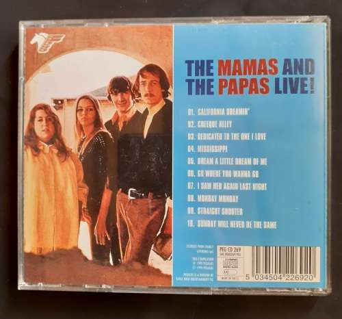 The Mamas And The Papas - Live! (CD) - Germany Edition