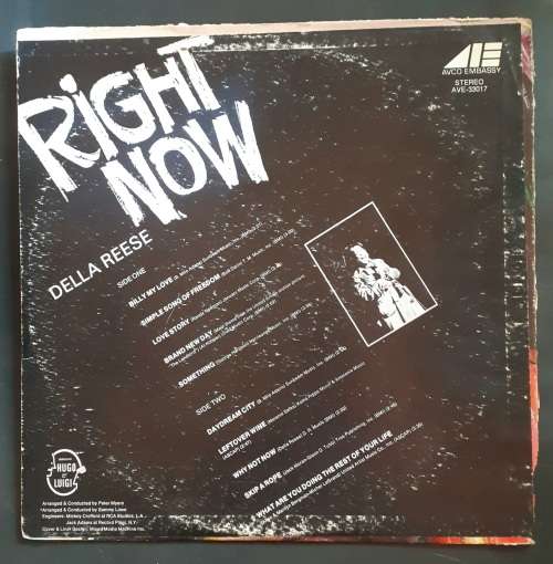 Della Reese - Right Now LP Vinyl Record - USA Pressing