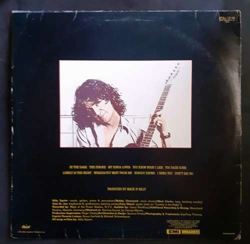 Billy Squier - Don`t Say No LP Vinyl Record