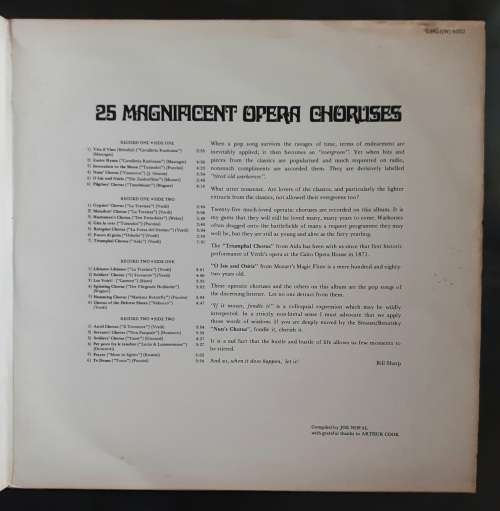 20 Magnificent Opera Arias Double LP Vinyl Record Set