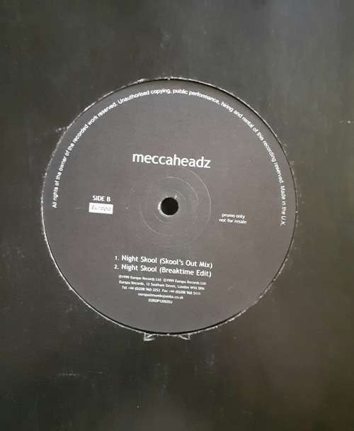 Meccaheadz - Night Skool 12` Single Vinyl Record - UK Pressing