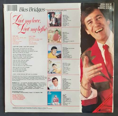 Bles Bridges - Laat My Lewe, Laat My Liefhe LP Vinyl Record