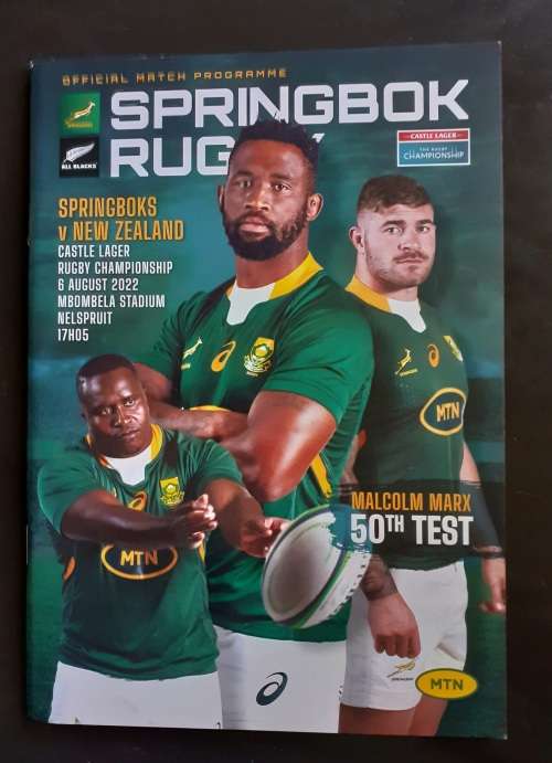 South Africa vs New Zealand 2022 Rugby Championship Match Programme