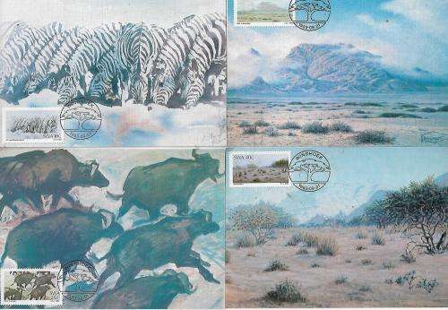SWA - 1983 South West African Painters Full Set of 4 Maxi Cards