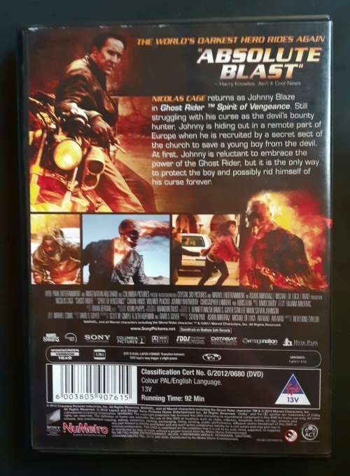 Ghost Rider: Spirit of Vengeance - Nicolas Cage (DVD)