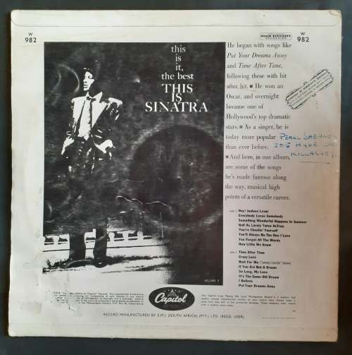 Frank Sinatra - This Is Sinatra Vol.2 LP Vinyl Record