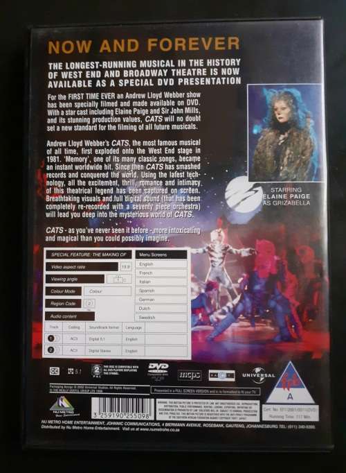Andrew Lloyd Webber, T. S. Eliot - Cats (2 DVD Set) - Europe Edition