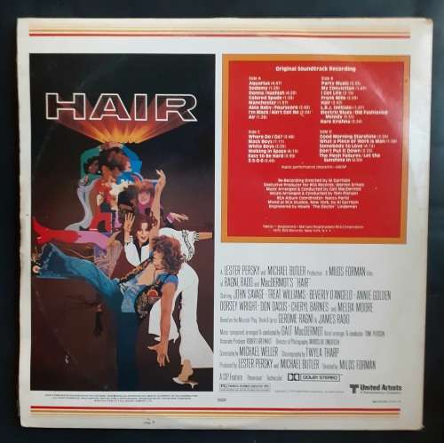 Hair (Original Soundtrack Recording) Double LP Vinyl Record Set