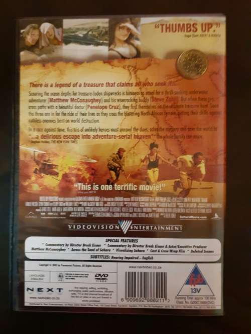 Sahara - Matthew McConaughey & Penelope Cruz (DVD)
