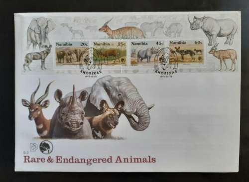 Namibia - 1993 Rare and Endangered Animals Large FDC S3