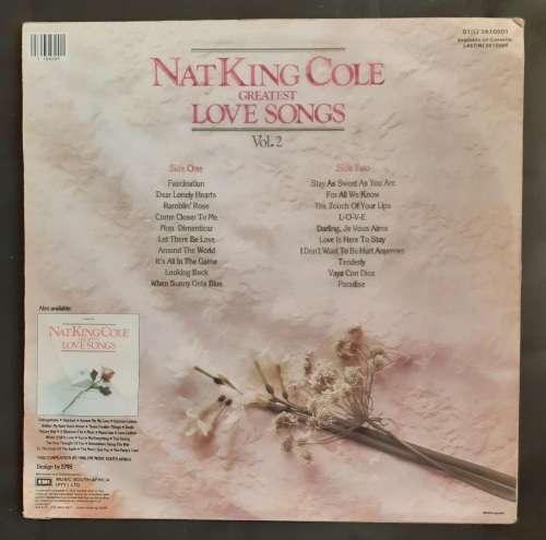 Nat King Cole Greatest Love Songs Vol.2 LP Vinyl Record